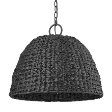 Golden 1081-O3P NB-SBW - Golden Lighting Rue 3-light Outdoor Pendant in Natural Black